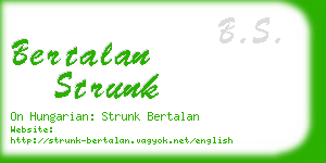 bertalan strunk business card